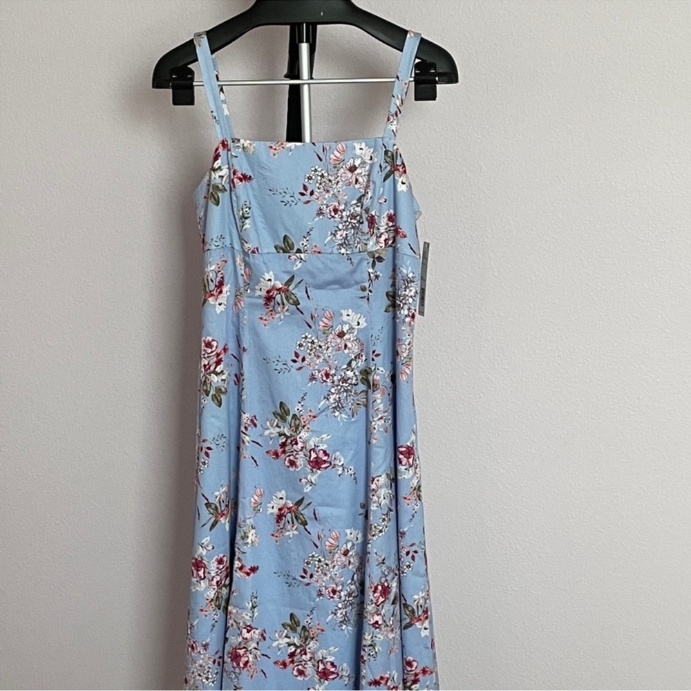 NWOT Antonio Melani Floral Blue Midi Sun Dress